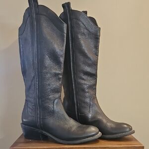 Arturo Chiang Black Leather Boots